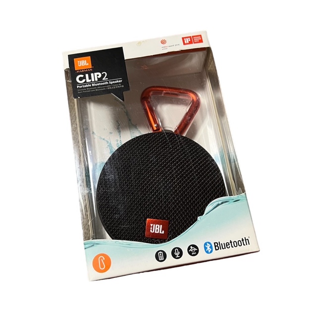 Flip(フリップ)のJBL CLIP2 Bluetooth ポータブル スピーカー 新品 黒 スマホ/家電/カメラのオーディオ機器(スピーカー)の商品写真