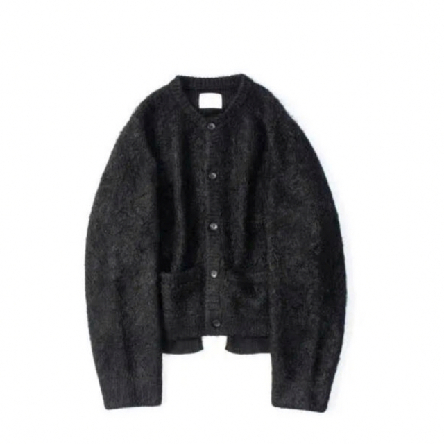 stein SUPER KID MOHAIR CARDIGAN BLACK