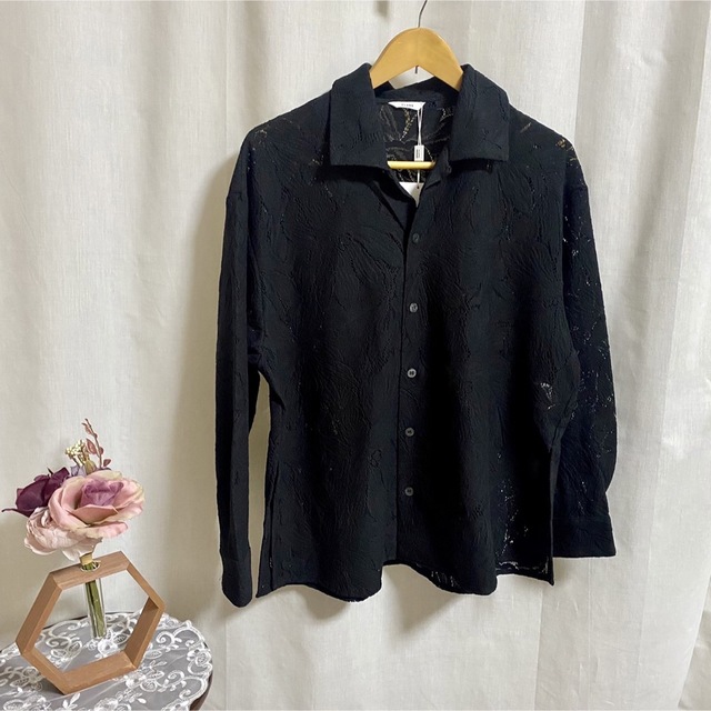 クラネ正規品 CLANE クラネCURTAIN LACE SLIT SHIRT