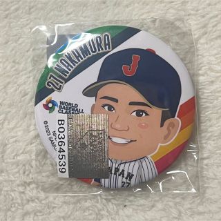 2023 WBC 侍JAPAN ガチャ 缶バッジ 中村悠平選手(スポーツ選手)