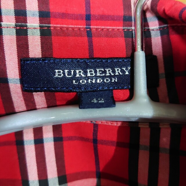 BURBERRY - バーバリー BURBERRY チェックシャツブラウス 赤 サイズ42