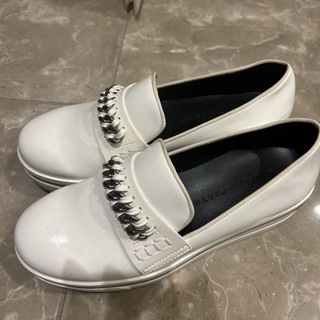 ステラマッカートニー ローファー/革靴(レディース)（ホワイト/白色系 