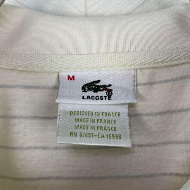 LACOSTE(ラコステ)の希少 フランス製 ヴィンテージ オールド ラコステ ポロシャツ ボーダー 半袖 メンズのトップス(ポロシャツ)の商品写真