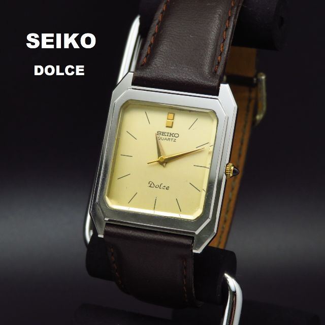 【稼動品／新品ベルト】SEIKO 腕時計　ドルチェ　レクタンギュラー　シルバー