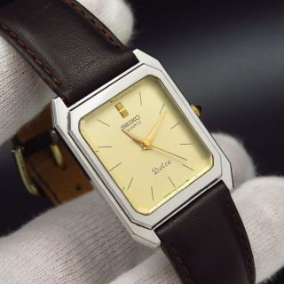 【稼動品／新品ベルト】SEIKO 腕時計　ドルチェ　レクタンギュラー　シルバー