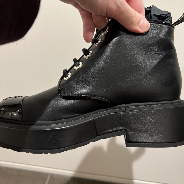 CHANEL - シャネル☆レースアップブーツ☆37サイズ☆美品の通販 by