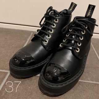 シャネル(CHANEL)のシャネル☆レースアップブーツ☆37サイズ☆美品(ブーツ)