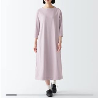 ムジルシリョウヒン(MUJI (無印良品))の太番手七分袖ワンピース(ひざ丈ワンピース)