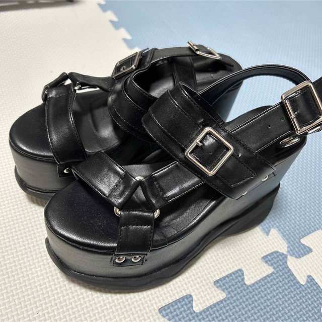 レザーメタルパーツベルト厚底サンダル GRL レディースの靴/シューズ(サンダル)の商品写真
