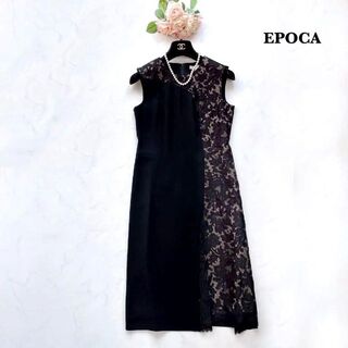 EPOCA - 美品 エポカ EPOCA 刺繍 レース 膝丈 ワンピース 40の通販 by 
