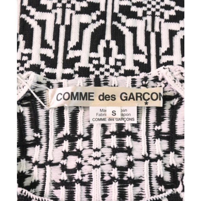 COMME des GARCONS ニット・セーター S 黒x白(総柄)