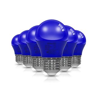 【色: ブルー】ORALUCE ブルー LED電球 カラー電球 E26口金 40(その他)
