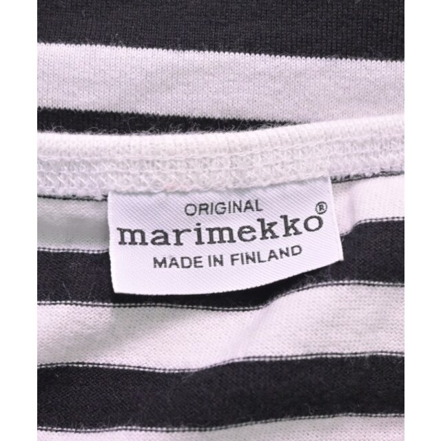 marimekko(マリメッコ)のmarimekko マリメッコ Tシャツ・カットソー S 黒x白(ボーダー) 【古着】【中古】 レディースのトップス(カットソー(半袖/袖なし))の商品写真