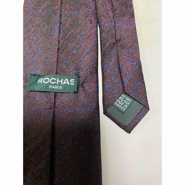 ROCHAS(ロシャス)のロシャス　ボルドー＆ブルーネクタイ（実家保管品） メンズのファッション小物(ネクタイ)の商品写真