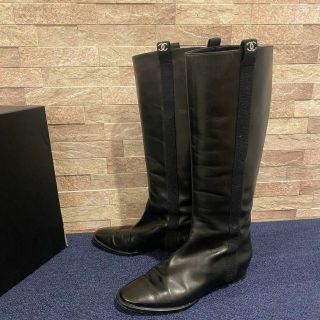 箱付き CHANEL シャネル ココマーク ロングブーツ 靴 【SALE/37%OFF