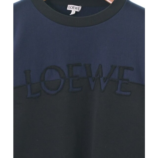 LOEWE(ロエベ)のLOEWE ロエベ スウェット XS 紺x黒 【古着】【中古】 レディースのトップス(トレーナー/スウェット)の商品写真