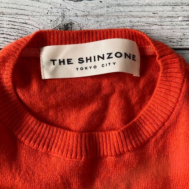 ザシンゾーンTHE SHINZONE 美品ウールニットオレンジ.