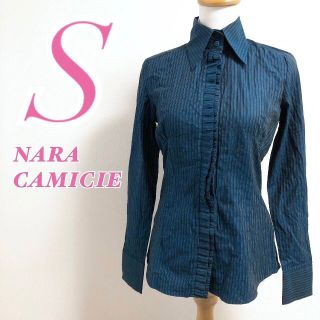 ナラカミーチェ(NARACAMICIE)のNARA CAMICIE　ナラカミーチェ　ブルー　長袖シャツ　ストライプ(シャツ/ブラウス(長袖/七分))