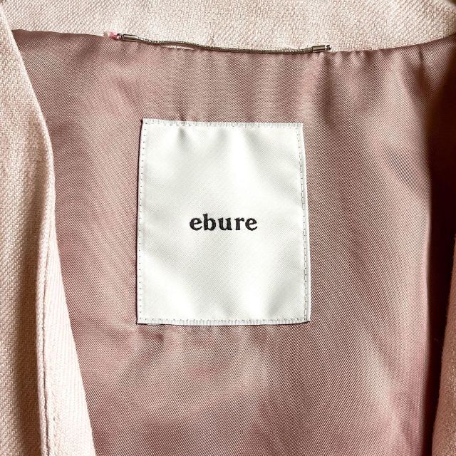 売れ筋】 【ebure】エブール 極美品✨ リネン100% ノーカラー
