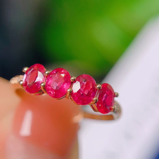 激安正規 ルビー 天然 ダイヤモンド ¥ k18 1.3ct リング リング(指輪