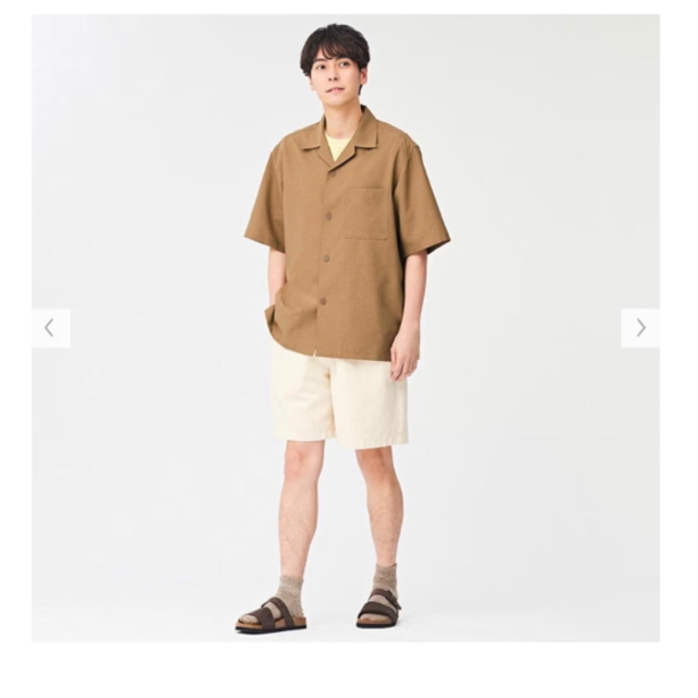 GU(ジーユー)の未使用タグ付き　GU   ドライリラックスフィットオープンカラーシャツ(5分袖) メンズのトップス(シャツ)の商品写真
