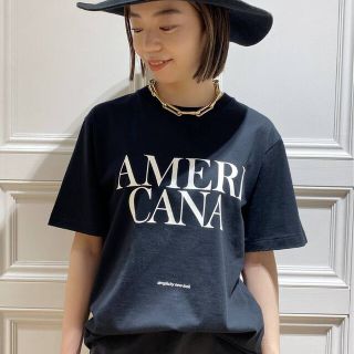 ドゥーズィエムクラス(DEUXIEME CLASSE)のドゥーズィエムクラス　アメリカーナ　半袖　ロゴ　Tシャツ　ブラック　レディース(Tシャツ(半袖/袖なし))