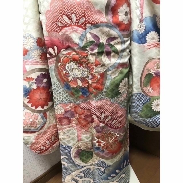 振袖セット　3点　アンティーク着物　金銀糸刺繍　古典　着付け練習　リメイク レディースの水着/浴衣(振袖)の商品写真