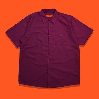 カーハート(carhartt)の90s 00s Y2K RED KAP ワークシャツ　ボルドー　バーガンディー(シャツ)