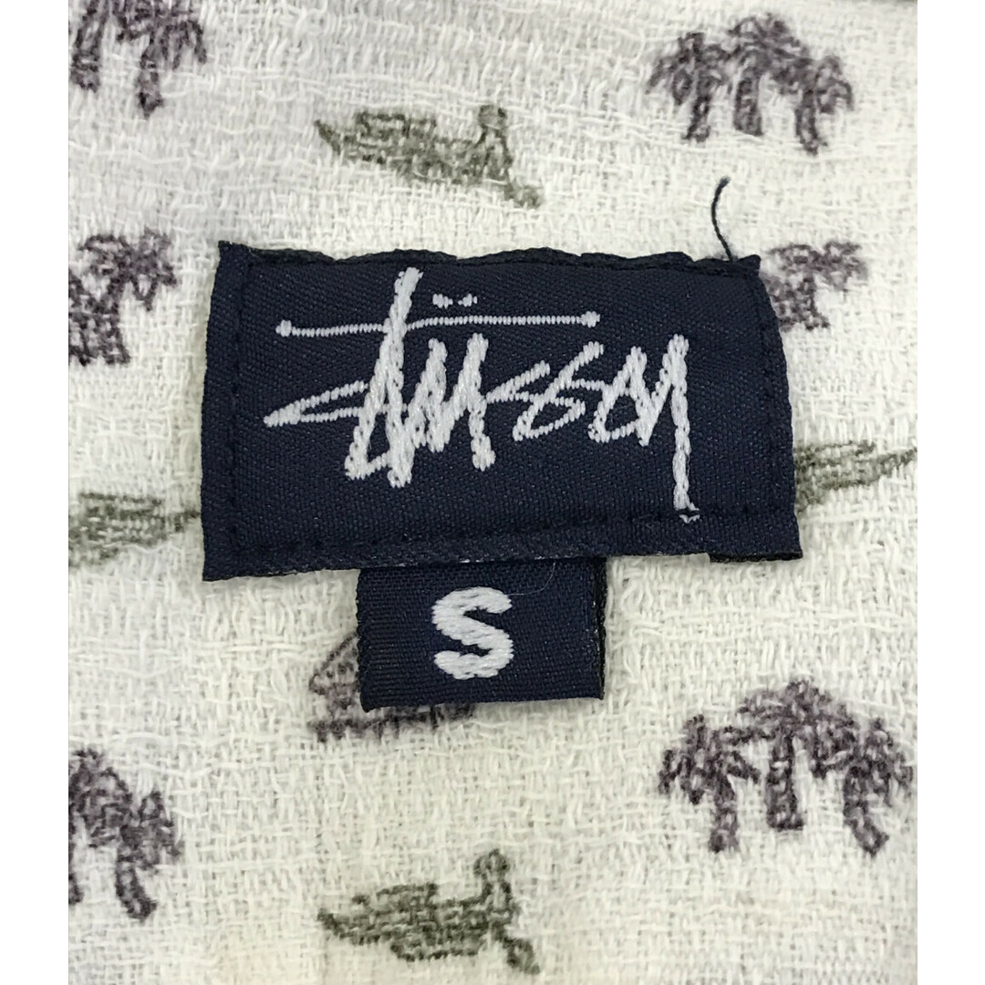 STUSSY(ステューシー)のステューシー STUSSY 半袖シャツ ホワイト 総柄 開襟    メンズ S メンズのトップス(シャツ)の商品写真