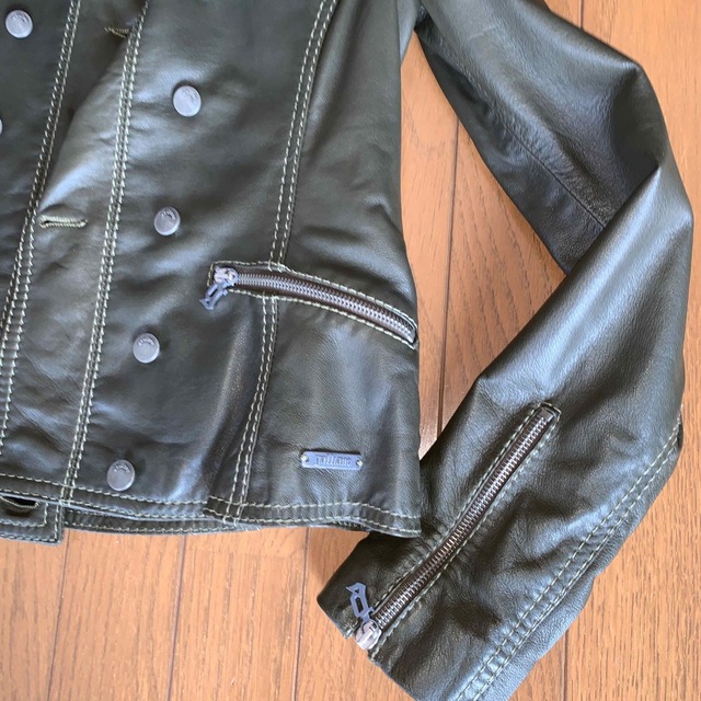 galliano レザーのライダーズジャケット-