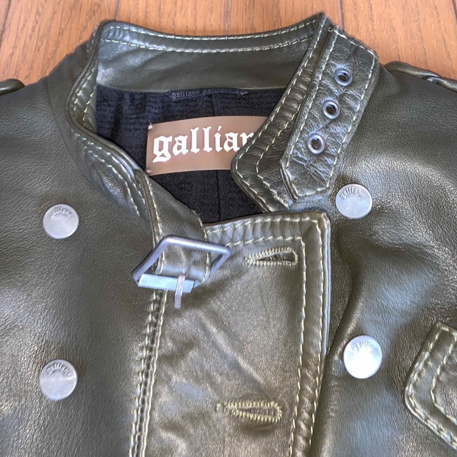 galliano レザーのライダーズジャケット