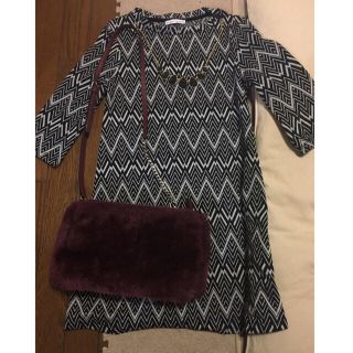 ザラ(ZARA)の[値下げ中]ZARAのワンピース、クラッチバッグ、ネックレス(ミニワンピース)