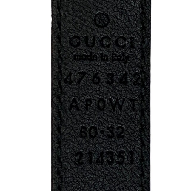 Gucci(グッチ)のGUCCI グッチ レディース ベルト レザー パール ダブルG 黒 レディースのファッション小物(ベルト)の商品写真