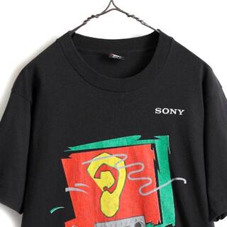90s USA製 SONY ソニー 企業 アート プリント 半袖 Tシャツ Lの通販 by 