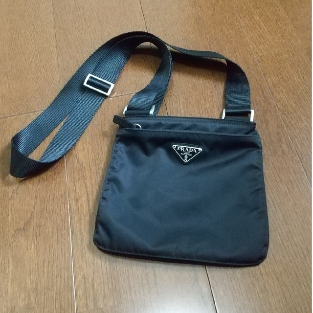 PRADA プラダ ダブルフラップ ショルダーバッグ テスートナイロン 白タグ