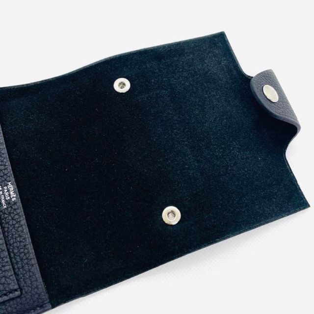 極品!エルメス トゴ ユリスネオPM 手帳カバー ブラック シルバー金具 刻印A