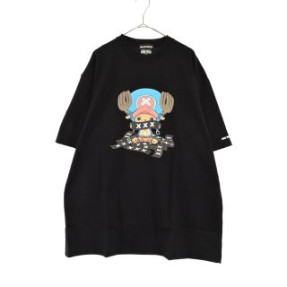 ゴッドセレクショントリプルエックス(GOD SELECTION XXX)のGOD SELECTION XXX ゴッドセレクショントリプルエックス 22AW ×ONE PIECE チョッパープリント半袖Tシャツ ブラック ワンピース GX-A22-OPST-02(Tシャツ/カットソー(半袖/袖なし))