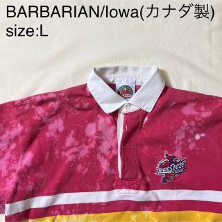 バーバリアン(Barbarian)のBARBARIAN/Iowaブリーチボーダーラグビーシャツ(カナダ製)(スウェット)