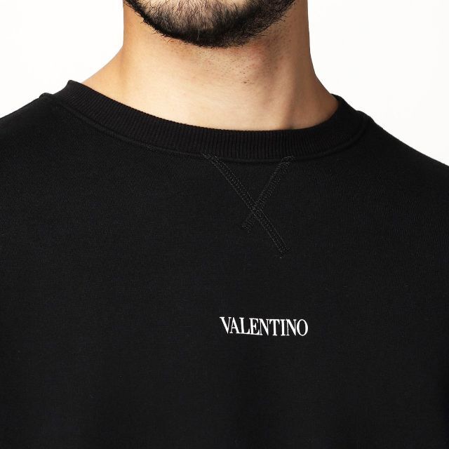 2 VALENTINO ブラック ロゴプリント スウェット size XL