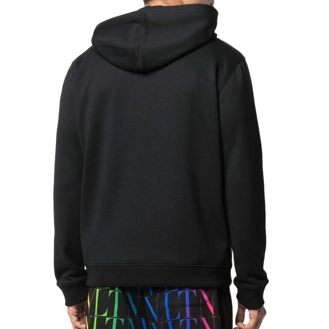 VALENTINO - 4 VALENTINO ロゴプリントブラック フーディー size Mの ...