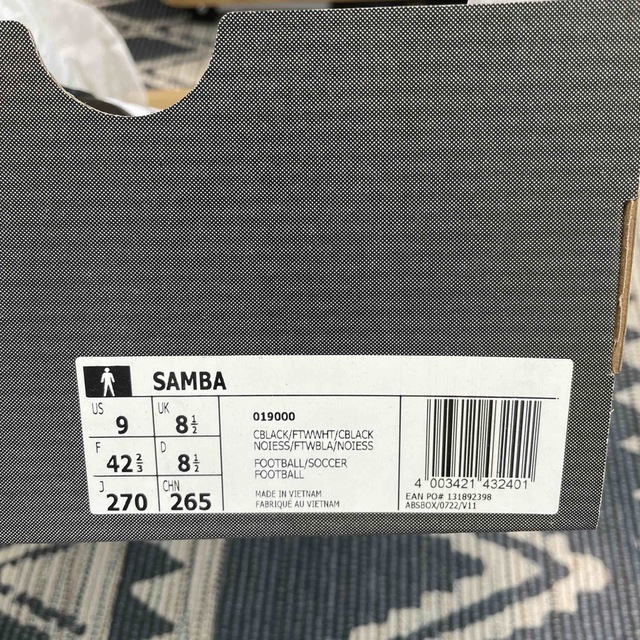 adidas(アディダス)のadidas Samba Leather "Core Black"  27cm メンズの靴/シューズ(スニーカー)の商品写真