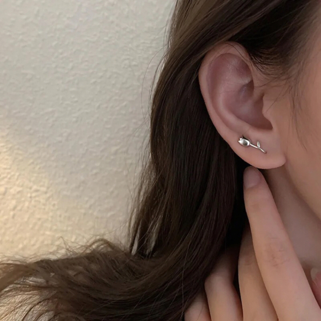 Lochie(ロキエ)の✿ Vintage retro silver tulip pierce レディースのアクセサリー(ピアス)の商品写真