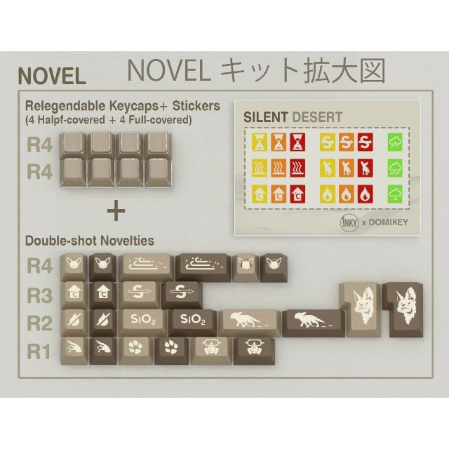 Domikey キーキャップ 静寂砂漠 Silent Desert | www.jarussi.com.br