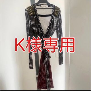 ダイアンフォンファステンバーグ(DIANE von FURSTENBERG)のDIANE von furstenburg ラップワンピース　美品(ひざ丈ワンピース)