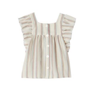 ザラキッズ(ZARA KIDS)の今週最終出品！ZARA KIDS カラーストライプテクスチャーシャツ(ブラウス)