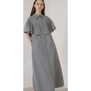 美品✨アドーア ロングワンピース 秋服 プリーツ ウール シャツワンピース