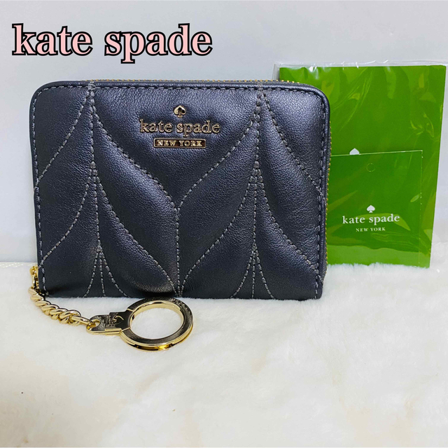 【新品】Kate Spade ケイトスペード レザー二つ折り財布 コインケース