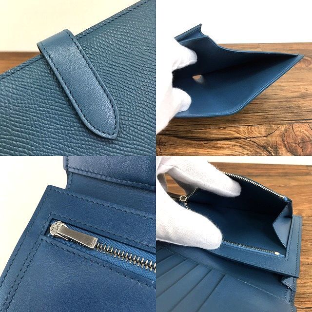 celine - 極美品 CELINE ストラップウォレット ブルー 213の通販 by