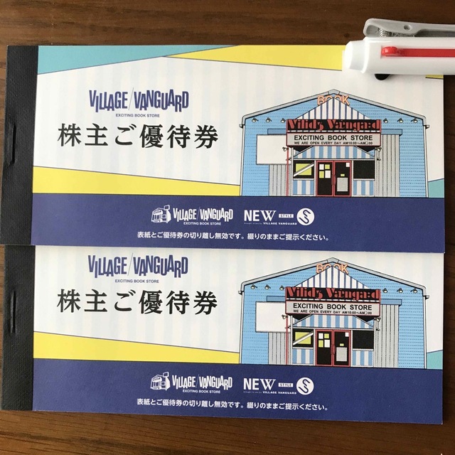 送料無料/プレゼント付♪ ヴィレッジヴァンガード株主優待券 2冊24000