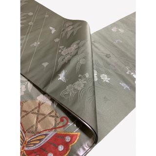 564.【華蝶】□唐織 金銀糸 糸車 花蝶丸文様 全通柄袋帯の通販 by 和